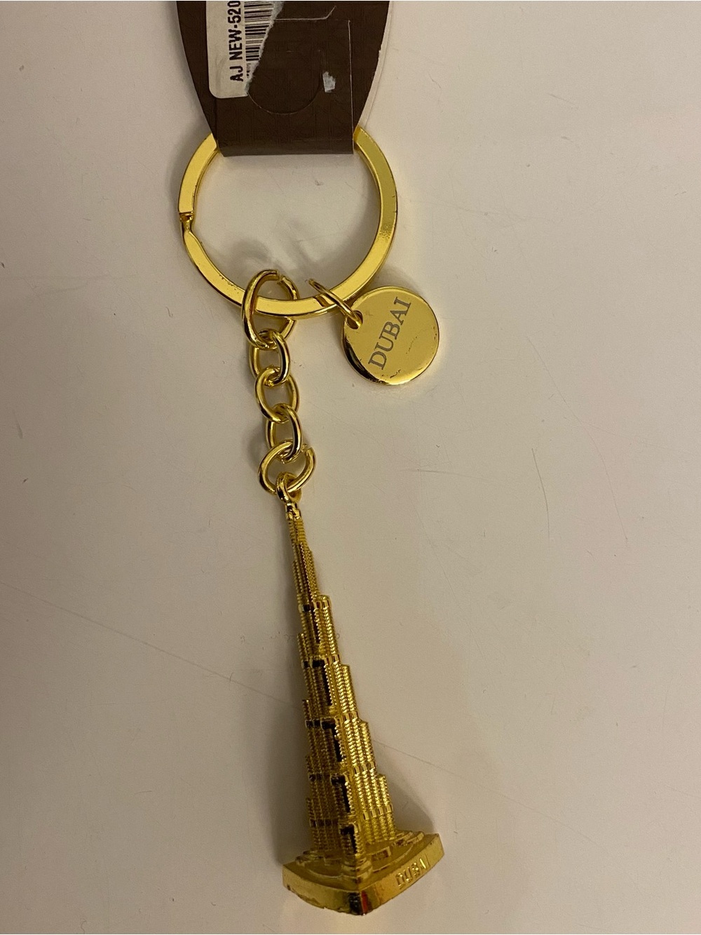 Dubai Gold-Tone Burj Khalifa Keychain